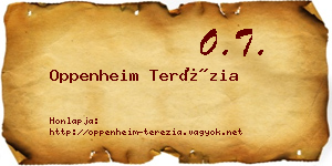 Oppenheim Terézia névjegykártya